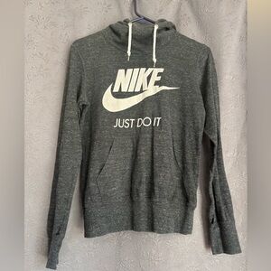 Nike Gray Hoodie with White Logo